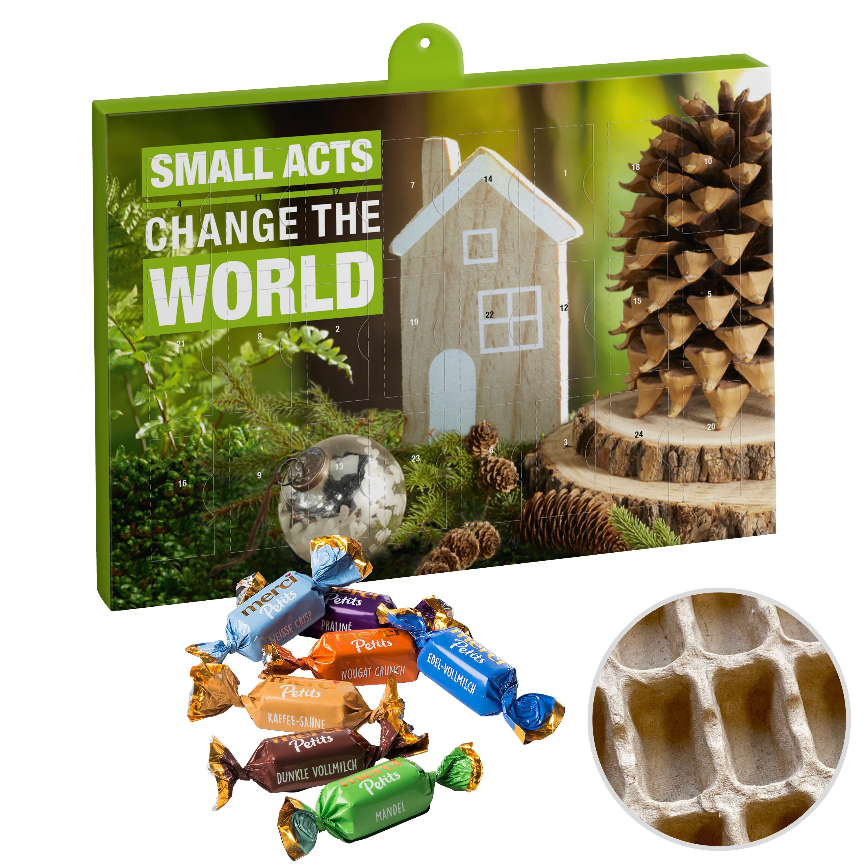 Premium-Präsent-Adventskalender 'Eco' mit merci Petits