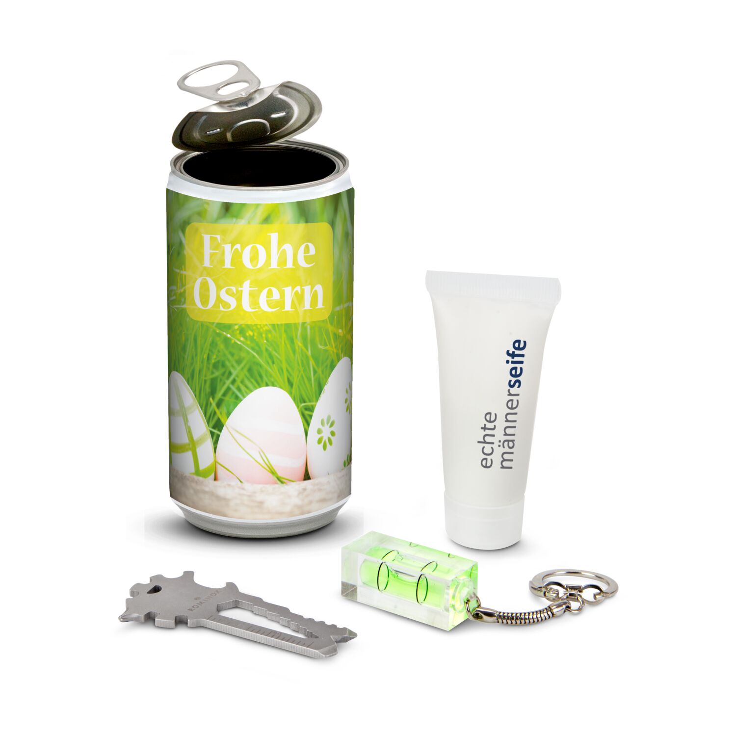 Geschenkset / Präsenteset: Männer-Geheimnis Ostern, das Nest in der Dose