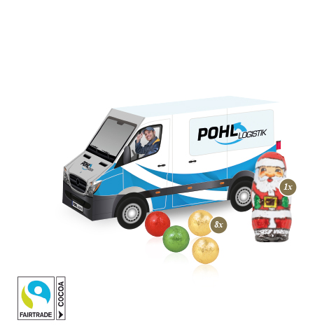 3D Präsent 'Transporter' mit Fairtrade® Schokolade