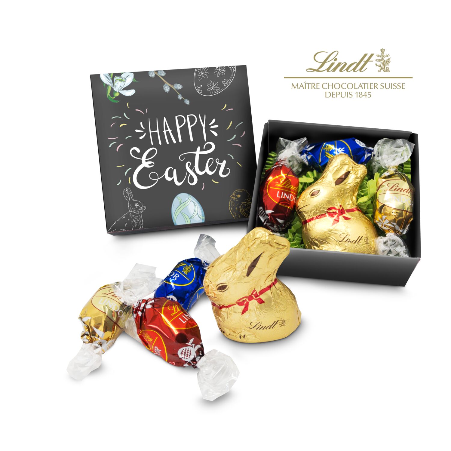 Geschenkartikel / Präsentartikel: Lindt Osternest, auch in individueller Kartonage