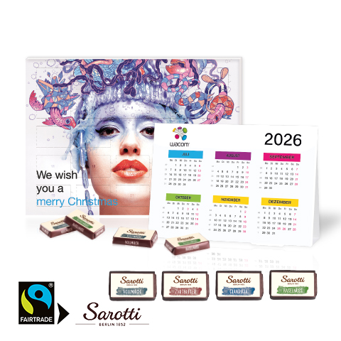 2 in 1 Marken-Adventskalender Sarotti mit Jahresplaner