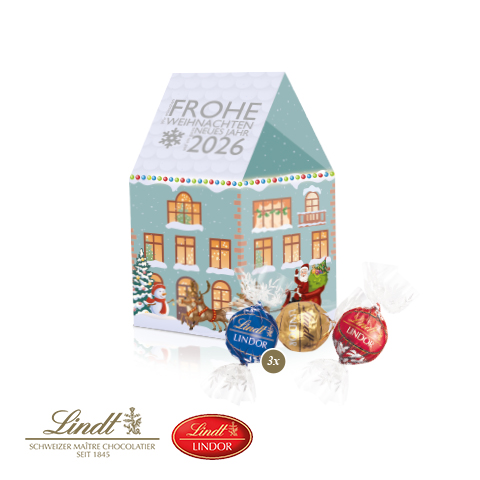 3D Präsent 'Haus' mit Lindor Pralinés