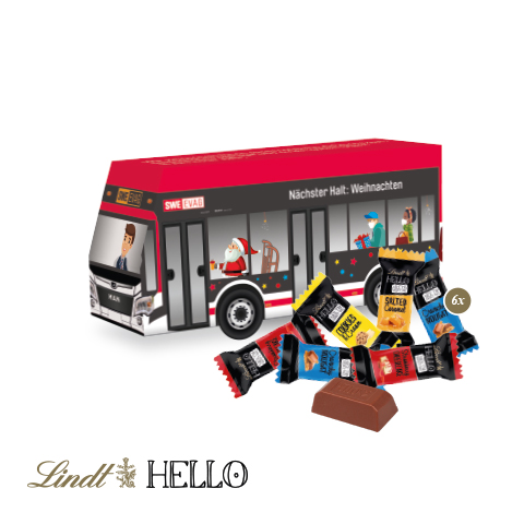 3D Präsent 'Bus' mit Lindt HELLO