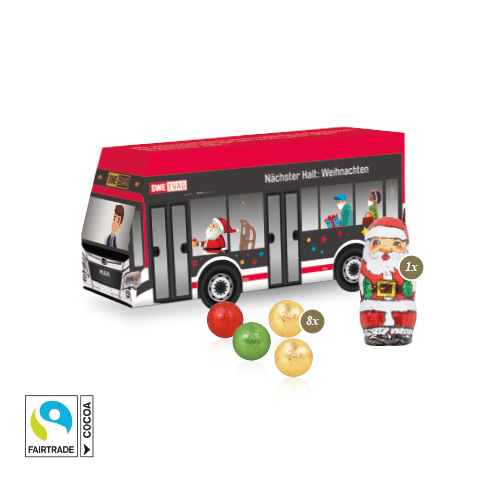 3D Präsent 'Bus' mit Fairtrade® Schokolade