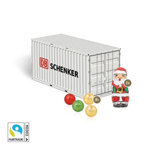 3D Präsent 'Container' mit Fairtrade® Schokolade