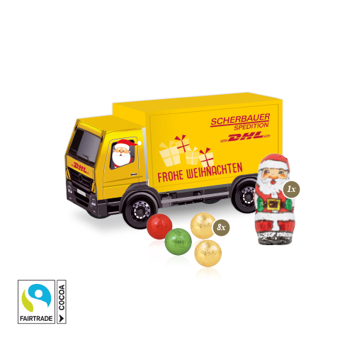 3D Präsent 'LKW' mit Fairtrade® Schokolade