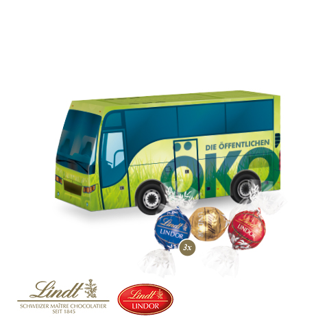 3D Präsent 'Bus' mit Lindor Pralinés