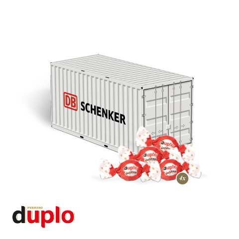 3D Präsent 'Container' mit duplo Knusperlen
