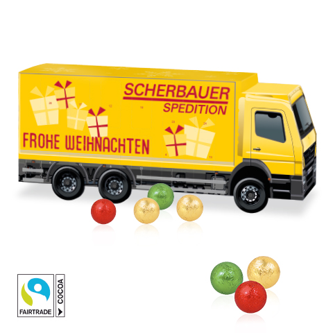 3D Adventskalender 'LKW' mit Fairtrade® Schokolade