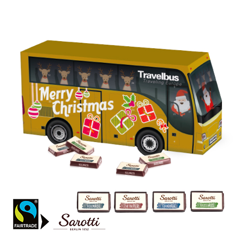 3D Adventskalender 'Bus' mit Sarotti Fairtrade®