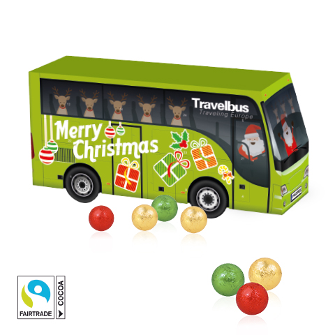 3D Adventskalender 'Bus' mit Fairtrade® Schokolade