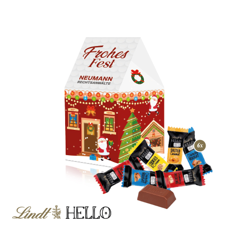 3D Präsent 'Haus' mit Lindt HELLO