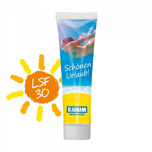 20 ml Tube, weiß - Sonnenmilch LSF 30 - RealityPrint