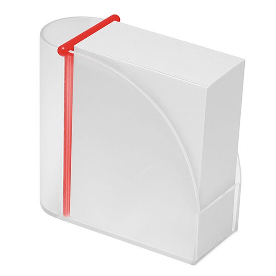 Designer-Zettelbox mit integriertem Köcher